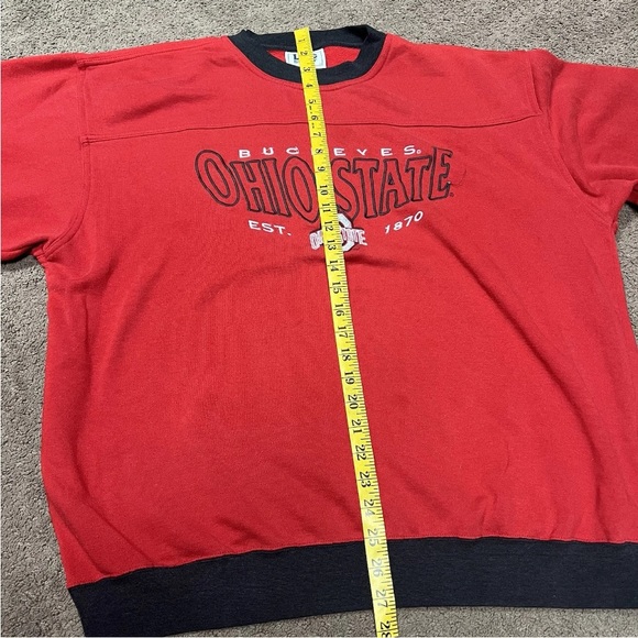 Vintage Lee Sport Ohio State Buckeyes Embroidered Crewneck Sweater Mens Size L - Picture 7 of 8